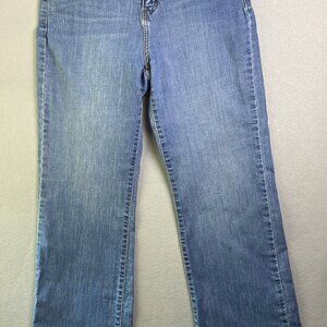 Levi's Perfectly Slimming 512 Jeans Womens Size 14 Boot Cut Denim Blue‎ Retro